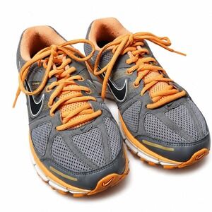 NIKE Flywire Pegasus 28 Running Sneaker Womens Sz 8 Grey Peach Athleisure Gym